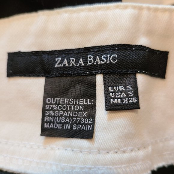 ZARA BASIC Black & White Color Block Dress S - Picture 5 of 7